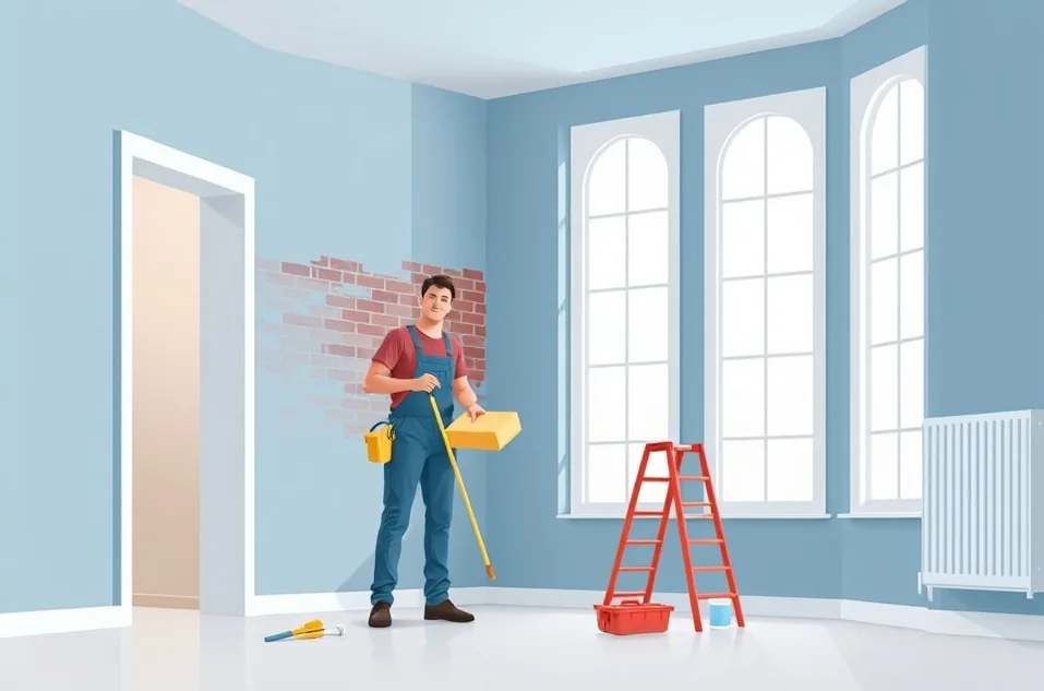 Intérieur rénové après travaux de peinture à Saint-Cyr-l'École